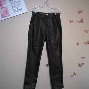 Black Faux Leather Pants SZ 10 by Venus
